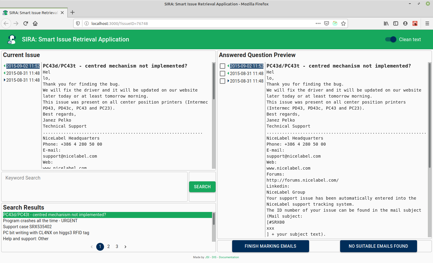Cleaned email toggle on image